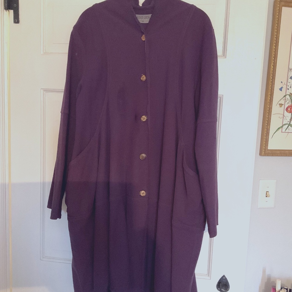 Eleven Stitch purple dress/ duster jacket